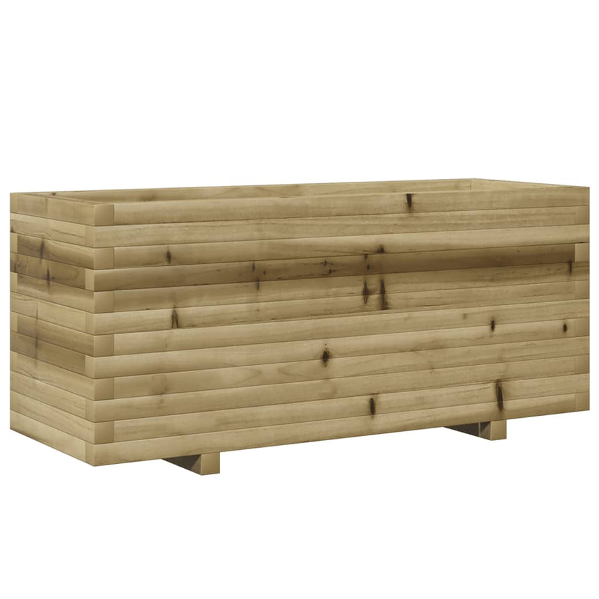 Plantenbak 110X40X49,5 Cm Geïmpregneerd Grenenhout Wit