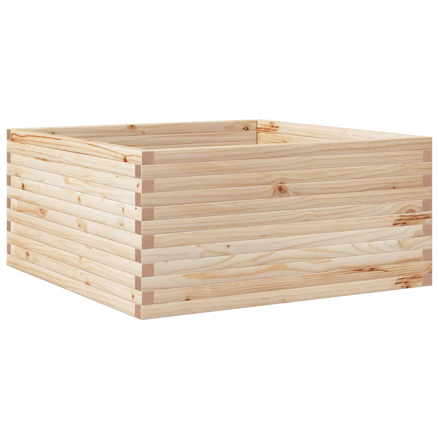 Plantenbak 100X100X46 Cm Massief Grenenhout Wasbruin