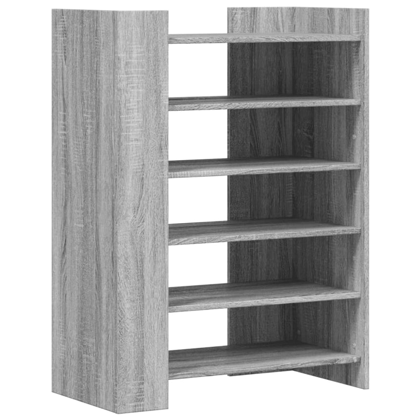 Schoenenkast 74,5X37,5X100 Cm Bewerkt Hout Eiken Grijs Sonoma