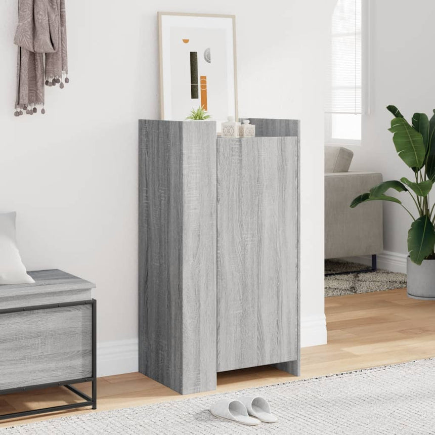 Schoenenkast 52X37,5X100 Cm Bewerkt Hout Eiken Grijs Sonoma