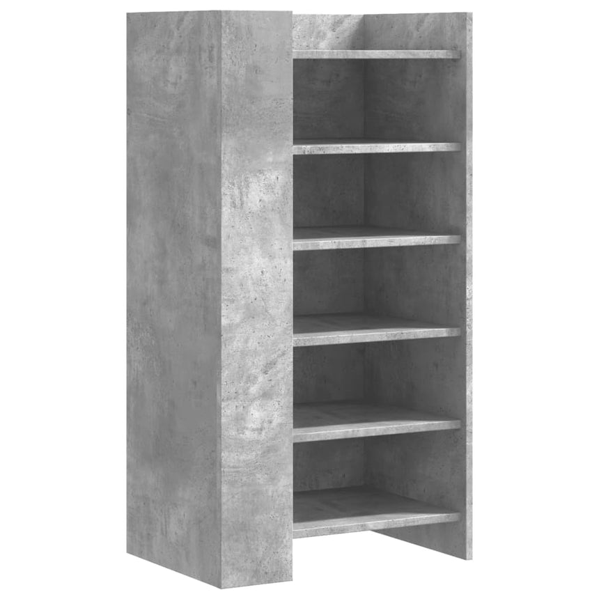 Schoenenkast 52X37,5X100 Cm Bewerkt Hout Beton Grijs