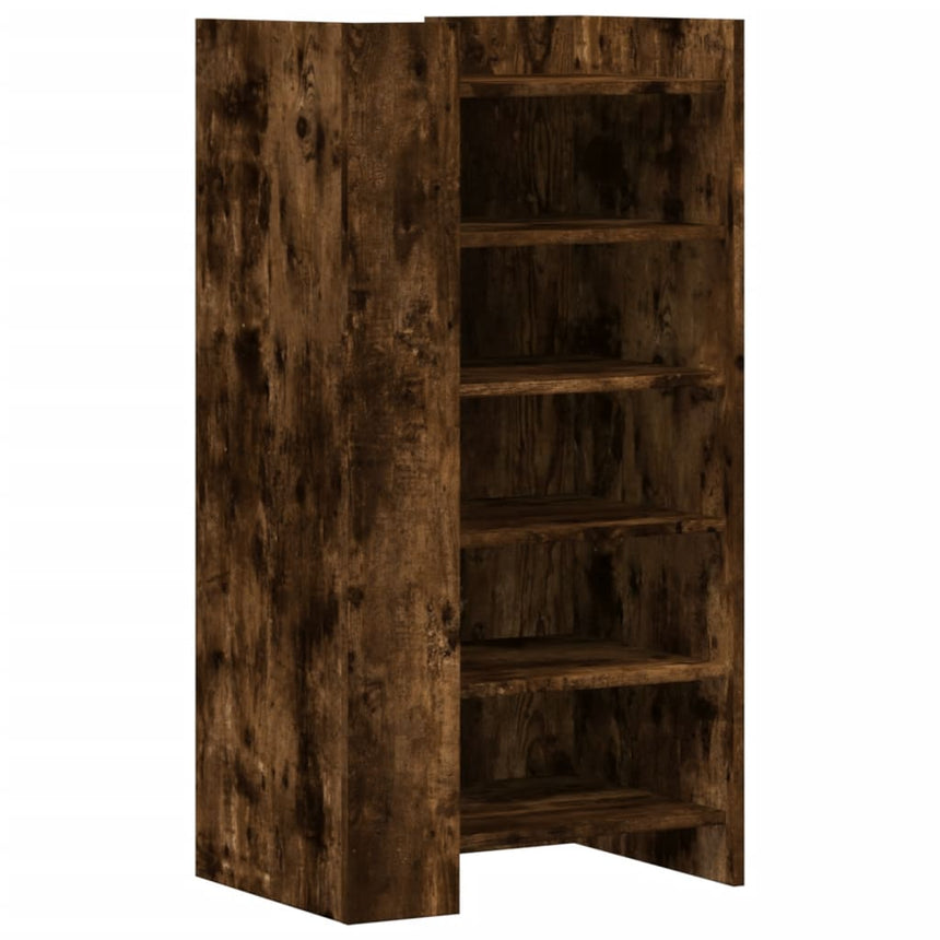 Schoenenkast 52X37,5X100 Cm Bewerkt Hout Kleurig Gerookt Eiken