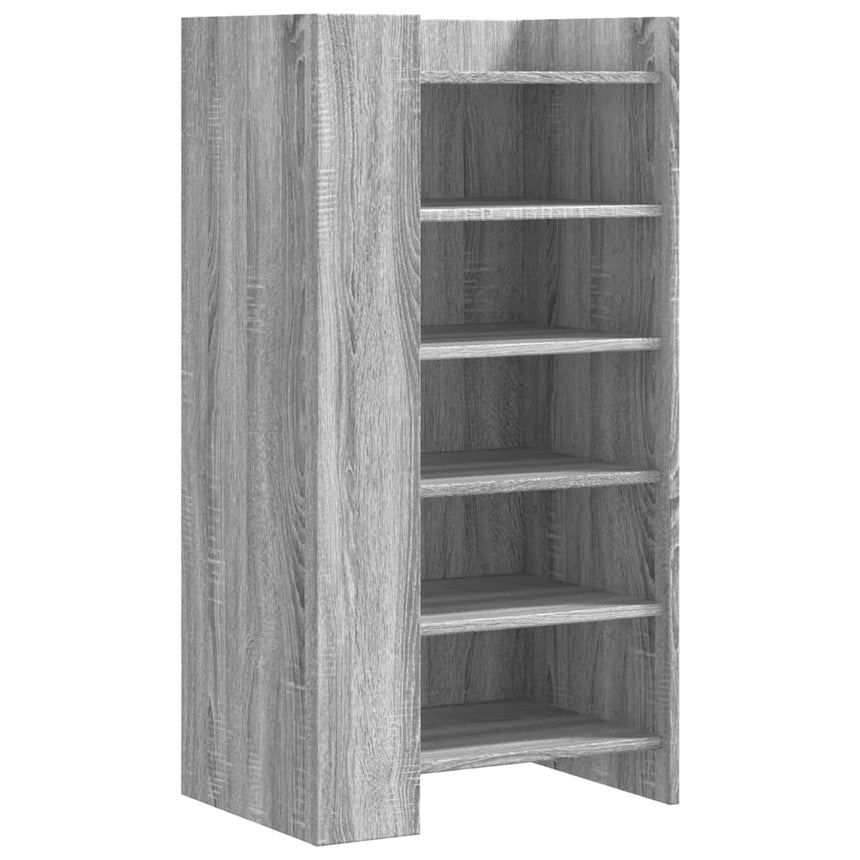 Schoenenkast 52X37,5X100 Cm Bewerkt Hout Eiken Grijs Sonoma
