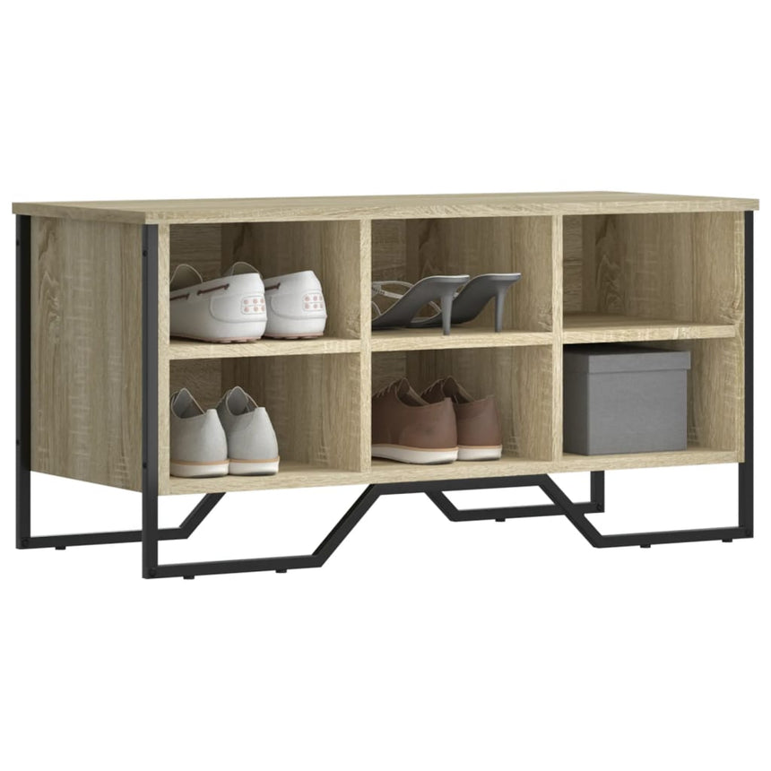 Schoenenkast 90X38X61,5 Cm Bewerkt Hout Kleurig Sonoma Eiken