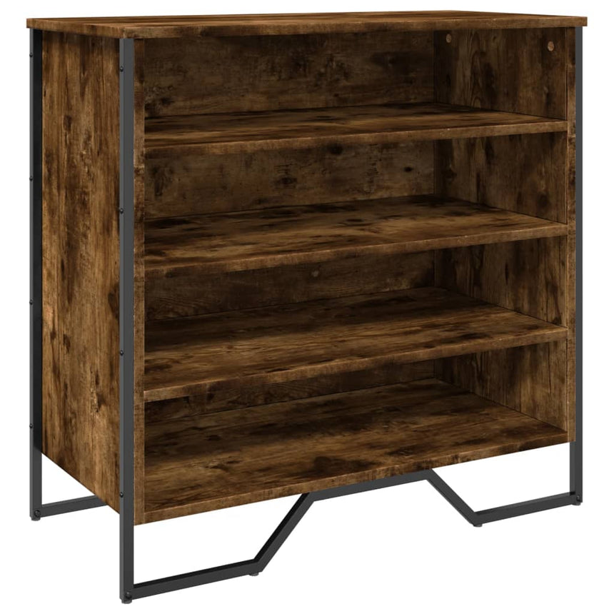 Schoenenkast 80X38X78 Cm Bewerkt Hout Kleurig Gerookt Eiken