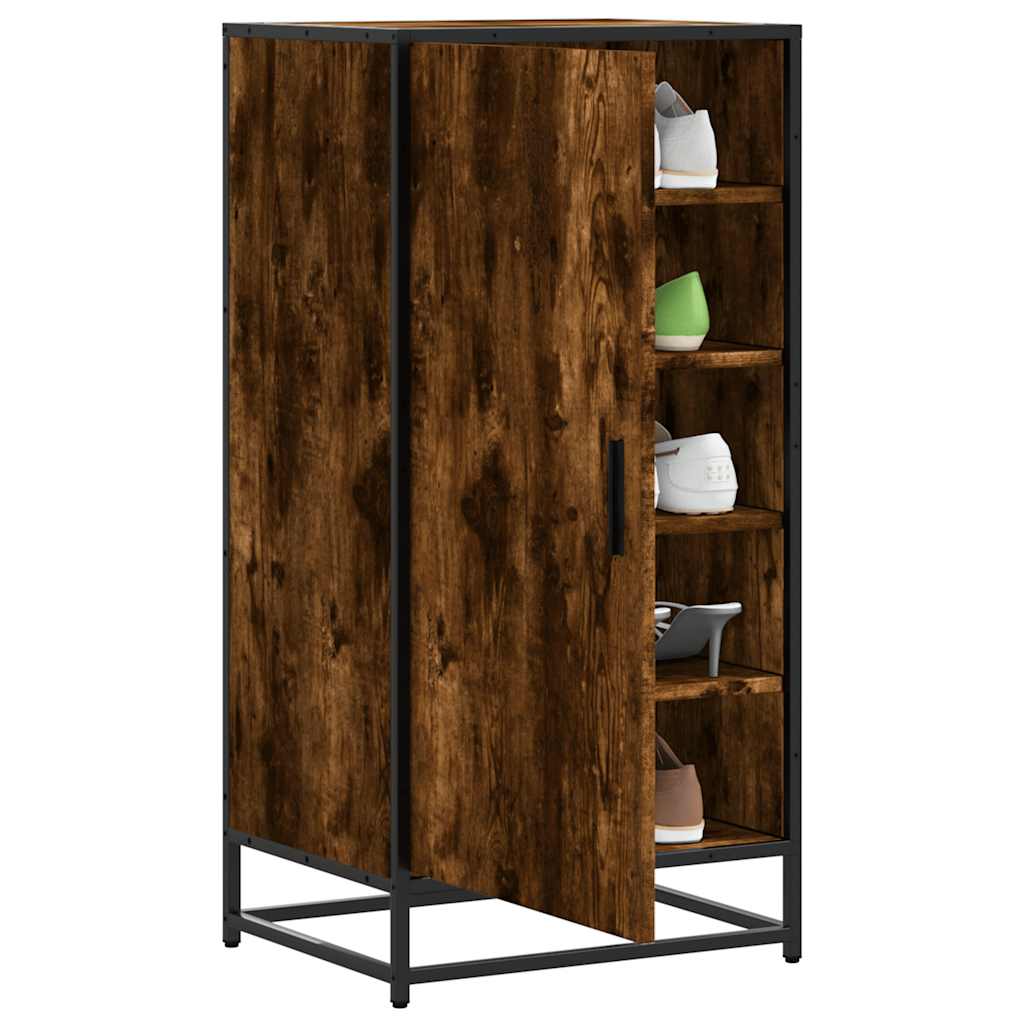 Schoenenrek 48X38X97,5 Cm Bewerkt Hout Kleurig Gerookt Eiken