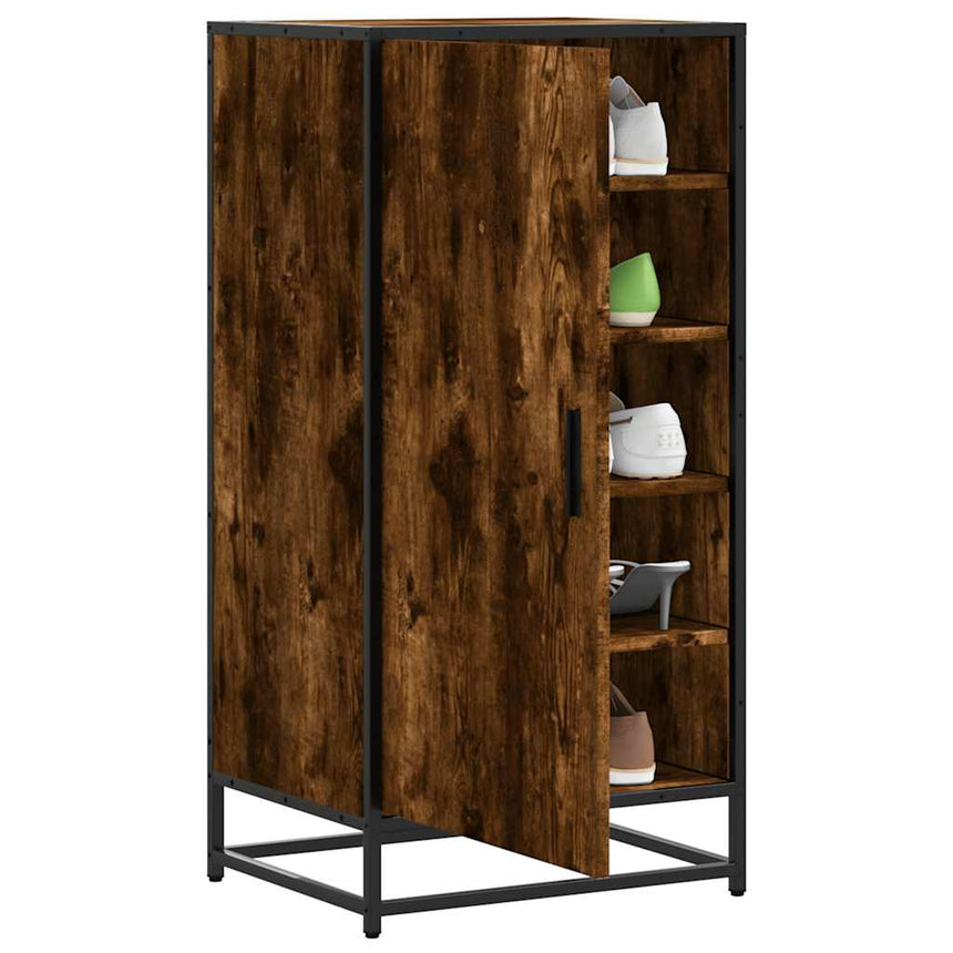 Schoenenrek 48X38X97,5 Cm Bewerkt Hout Kleurig Gerookt Eiken