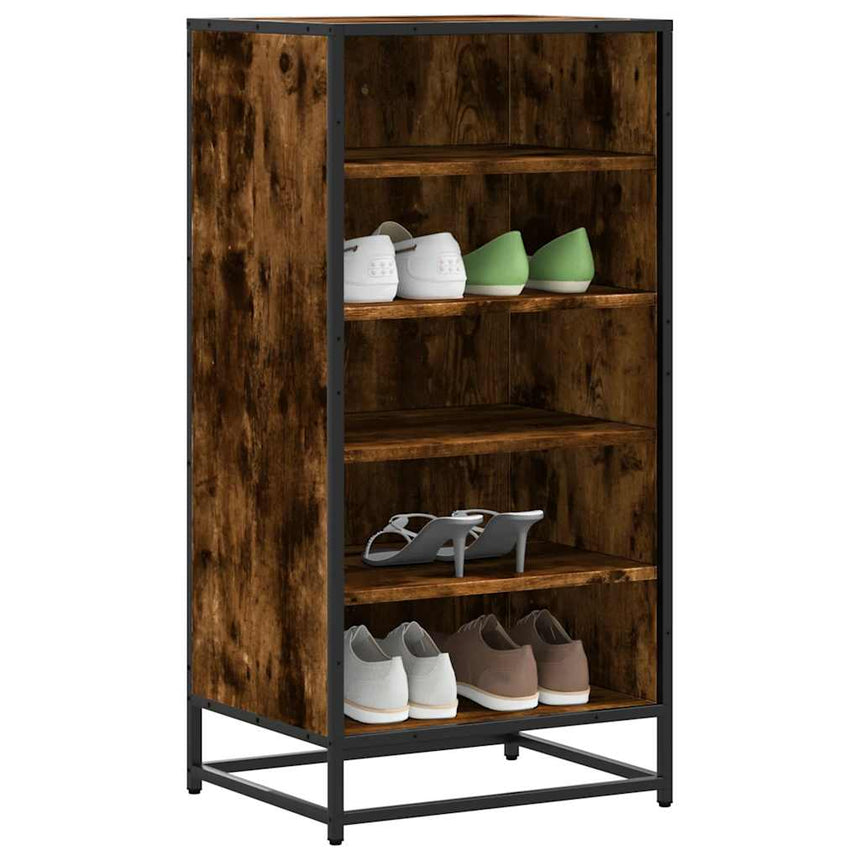 Schoenenrek 48X38X97,5 Cm Bewerkt Hout Kleurig Gerookt Eiken