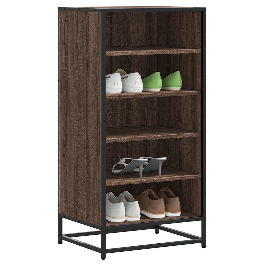 Schoenenrek 48X38X97,5 Cm Bewerkt Hout Ig Bruin Eikenkleur