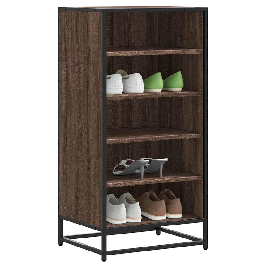 Schoenenrek 48X38X97,5 Cm Bewerkt Hout Ig Bruin Eikenkleur