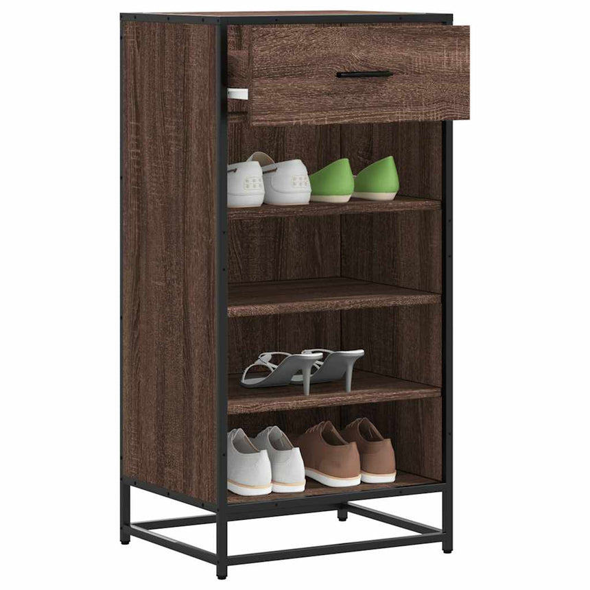 Schoenenrek 48X38X97,5 Cm Bewerkt Hout Ig Bruin Eikenkleur