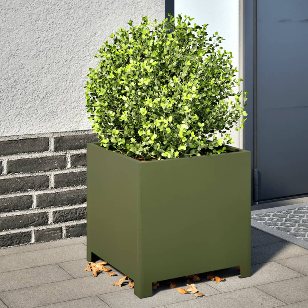 Plantenbakken Staal Olijfgroen