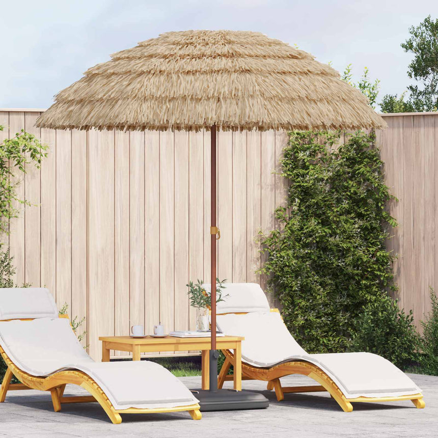 Strandparasol Naturel 160 X 160 X 196 Cm Polyester En Staal