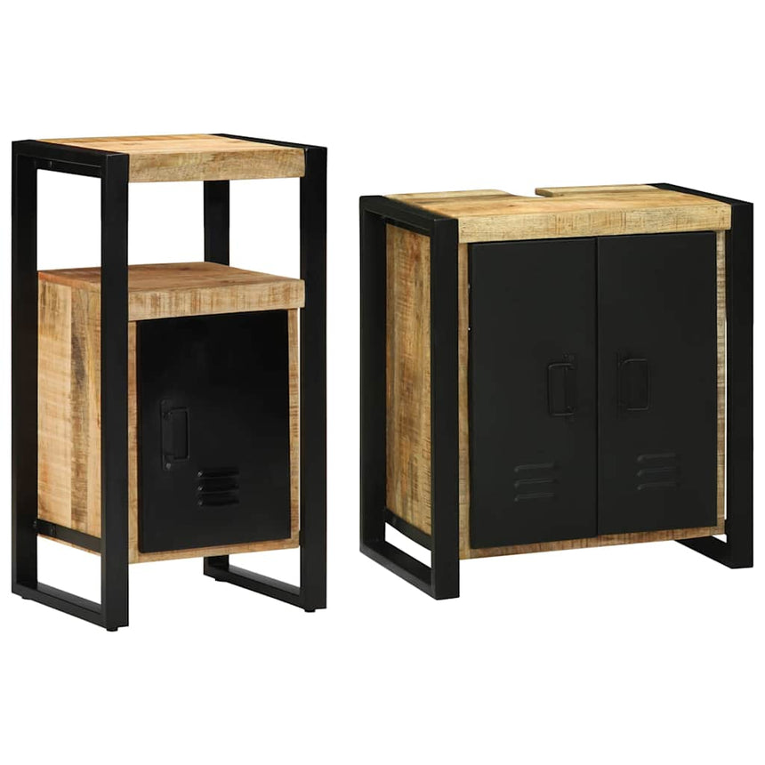 vidaXL Ensemble de mobilier de salle de bain avec tiroir 2 pcs