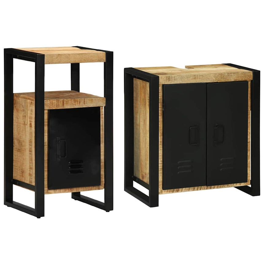 vidaXL Ensemble de mobilier de salle de bain avec tiroir 2 pcs
