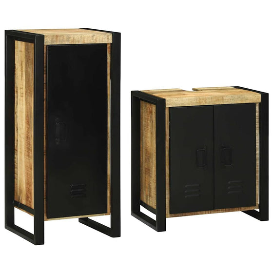vidaXL Ensemble de mobilier de salle de bain avec étagère 2 pcs