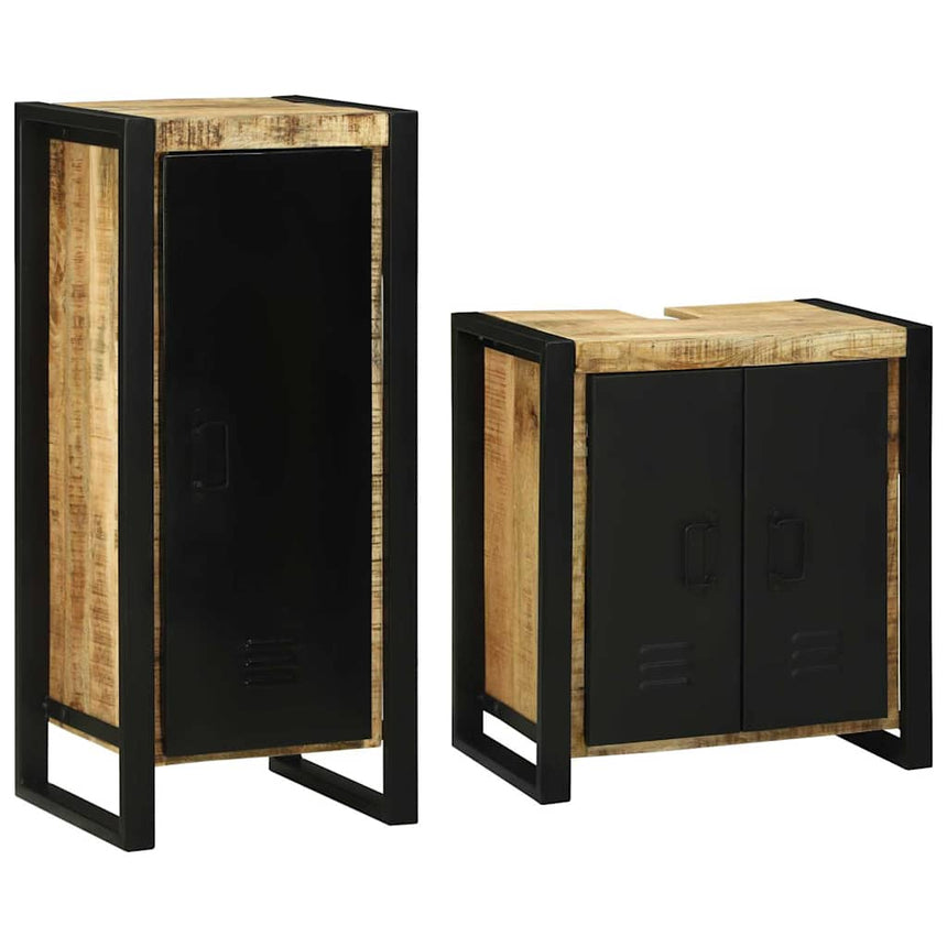vidaXL Ensemble de mobilier de salle de bain avec étagère 2 pcs