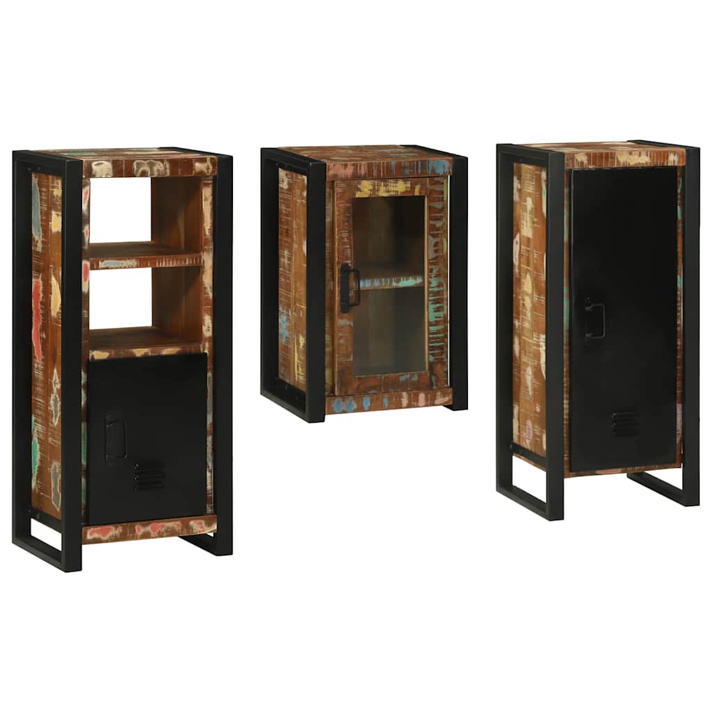 vidaXL Ensemble de mobilier de salle de bain 3 pcs Bois massif recyclé
