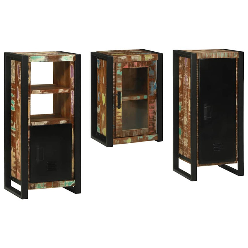 vidaXL Ensemble de mobilier de salle de bain 3 pcs Bois massif recyclé