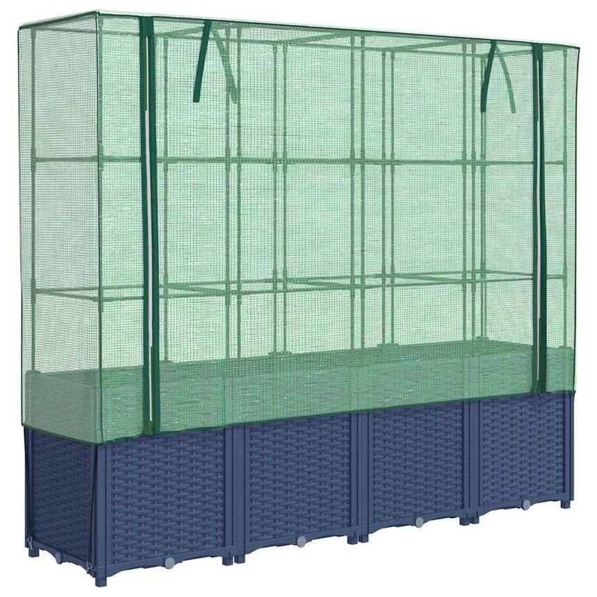Verhoogde Plantenbak Met Kashoes Rotanlook 160X40X153 Cm