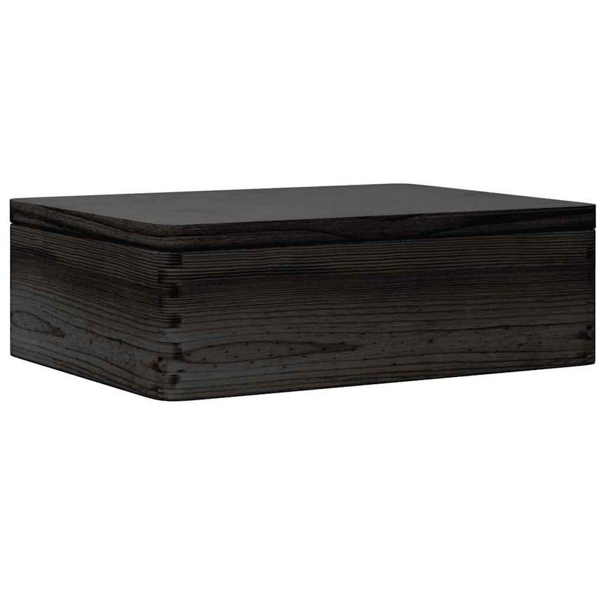 Houten Kist Massief Grenenhout Zwart