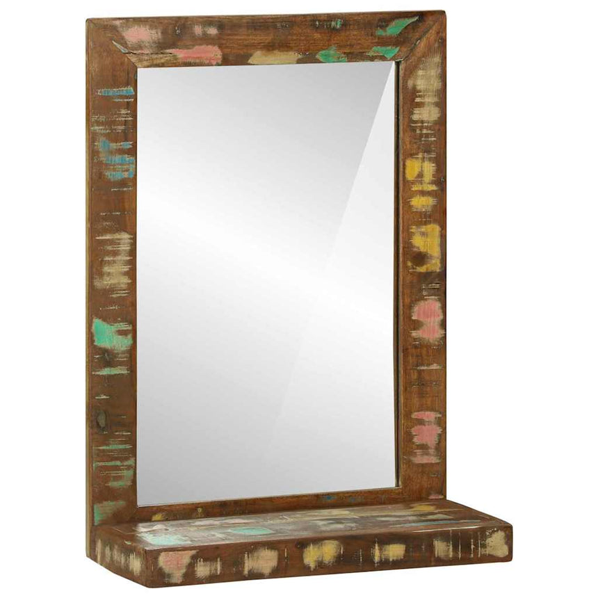 Badkamerspiegel Bruin 50 X 22 X 70 Cm Massief Gerecycleerd Hout