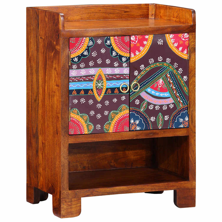 Schoenenkast Bruin 55 X 35 X 75 Cm Massief Acacia Hout