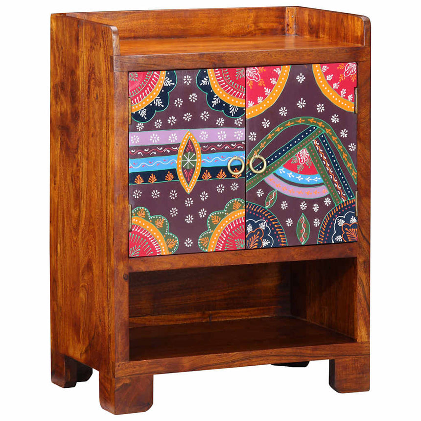 Schoenenkast Bruin 55 X 35 X 75 Cm Massief Acacia Hout