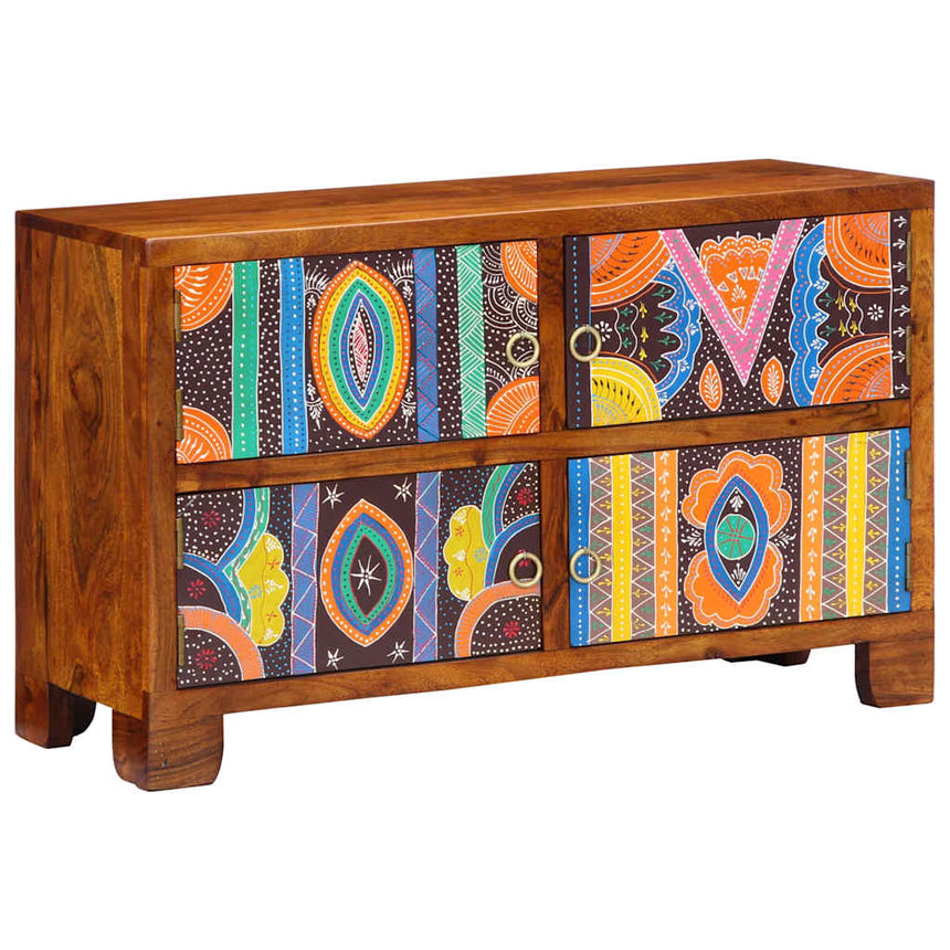 Schoenenkast Bruin 90 X 35 X 55 Cm Massief Acacia Hout