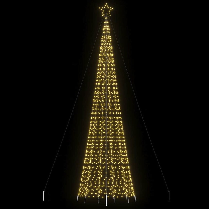 Led-Kerstboom Met Spikes 570 Leds Warm Wit Warmwit