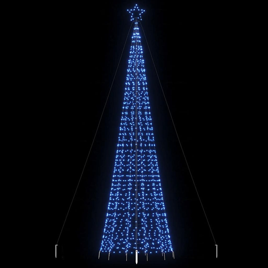 Led-Kerstboom Met Spikes 220 Leds Blauw