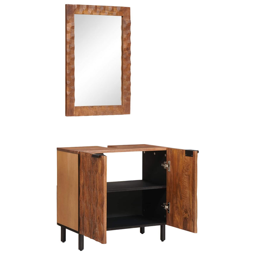 vidaXL Ensembles de salle de bain 2 pcs Acacia Marron Winish