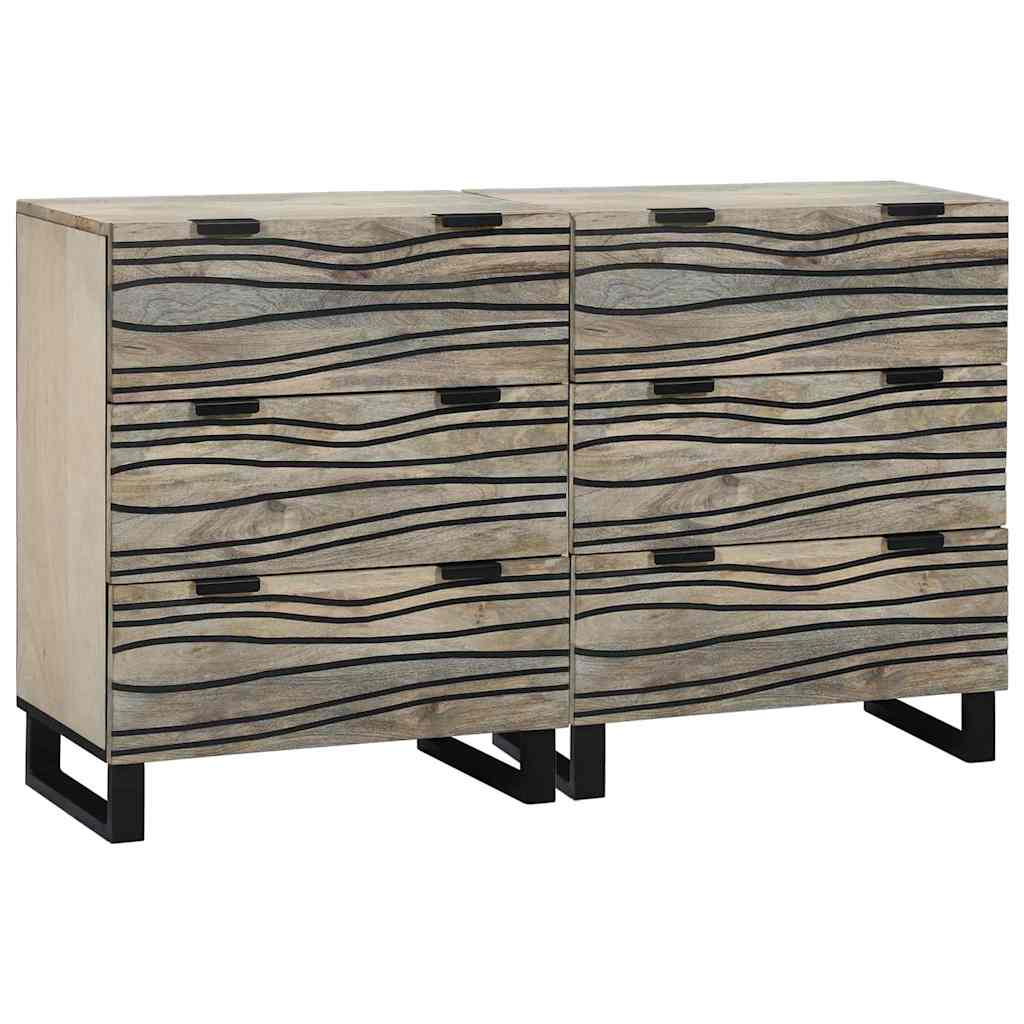 vidaXL Ensemble de buffet 2 pcs Blanc 120 x 33,5 x 75 cm