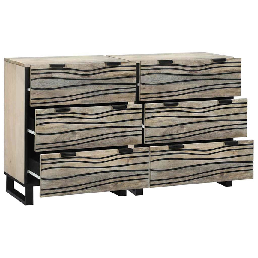 vidaXL Ensemble de buffet 2 pcs Blanc 120 x 33,5 x 75 cm