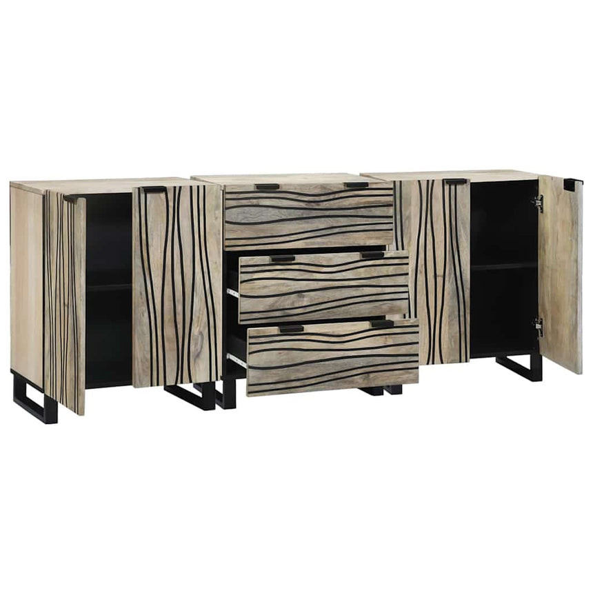 vidaXL Ensemble de mobilier de salle de bain avec tiroir 3 pcs Blanc