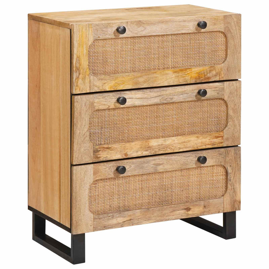 vidaXL Buffet 2 pcs Marron 60 x 33 x 75 cm Bois de mangue massif