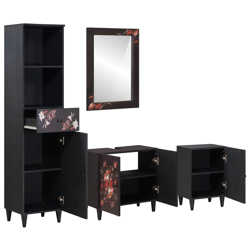vidaXL Ensemble de Meubles de Salle de Bain avec tiroir 4 pcs