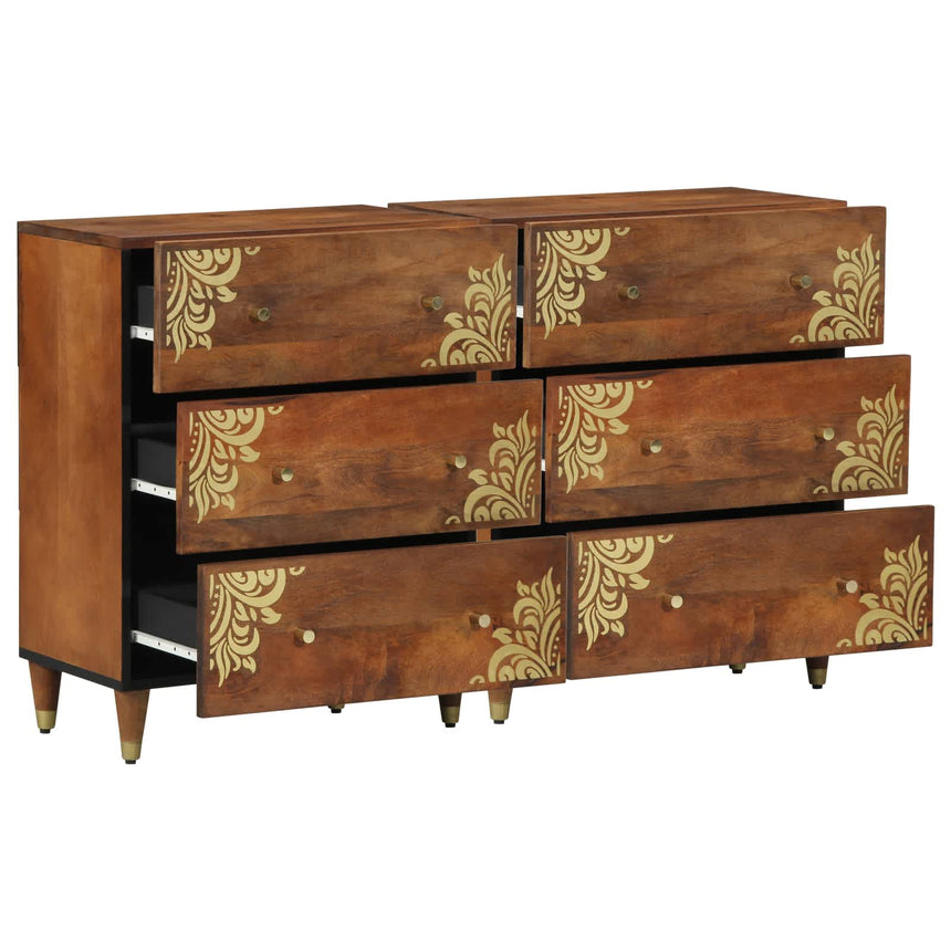 vidaXL Buffet 2 pcs marron miel 60 x 33 x 75 cm Bois de mangue massif
