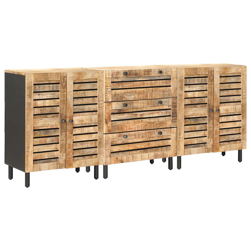 vidaXL Armoires de rangement 3 pc 180 x 33 x 75 cm Naturel