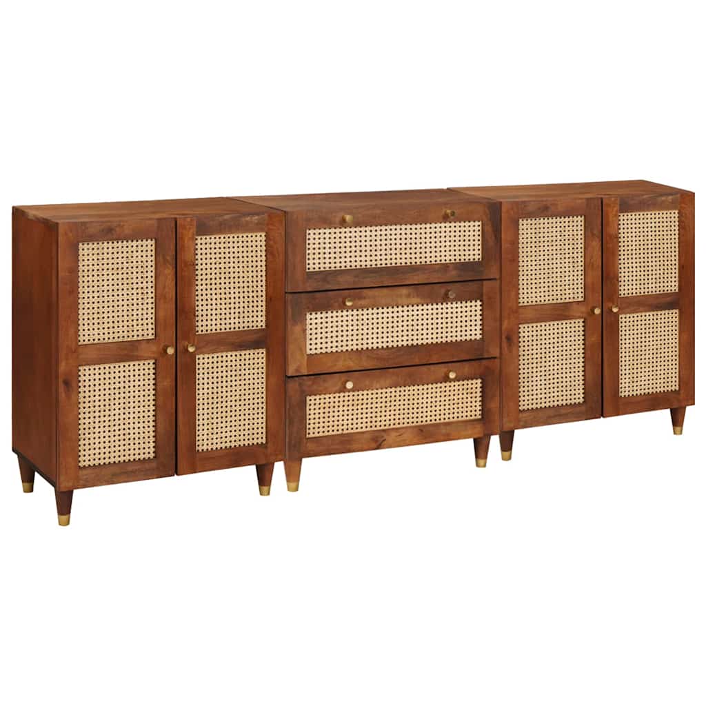 vidaXL Ensemble de buffet 3 pcs Marron 180 x 33 x 75 cm