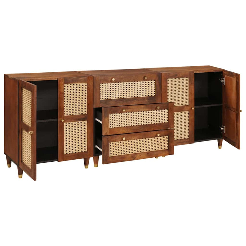 vidaXL Ensemble de buffet 3 pcs Marron 180 x 33 x 75 cm