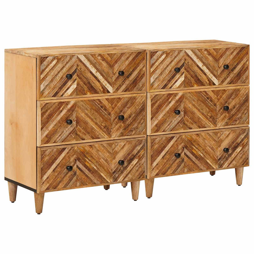 vidaXL Armoires de rangement 2 pcs Marron 60 x 33,5 x 75 cm