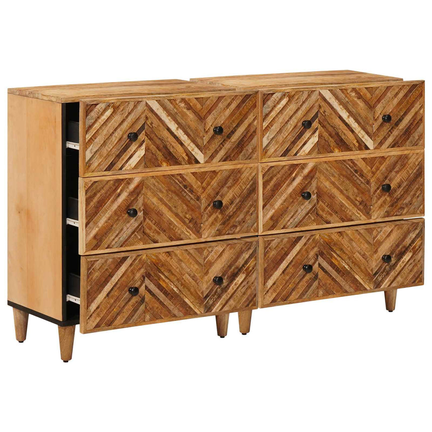 vidaXL Armoires de rangement 2 pcs Marron 60 x 33,5 x 75 cm