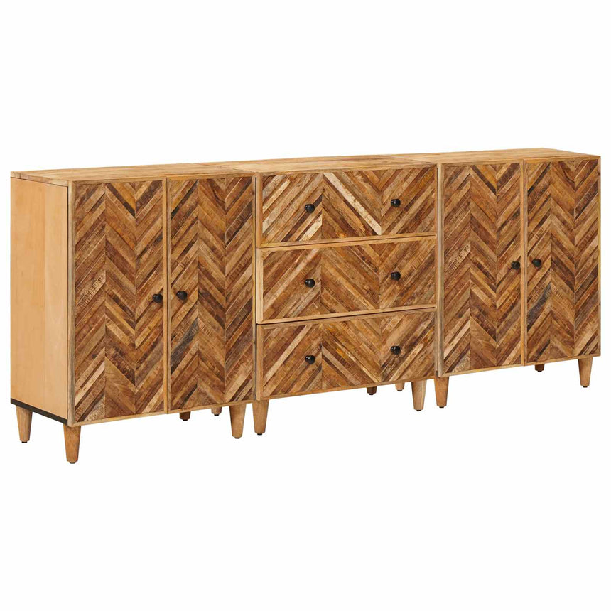 vidaXL Armoires de rangement 3 pcs Marron 60 x 33,5 x 75 cm