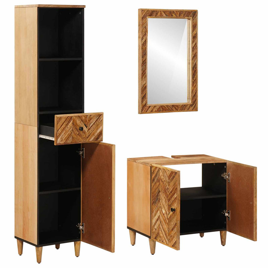 vidaXL Ensemble de Meubles de Salle de Bain avec tiroir 3 pcs