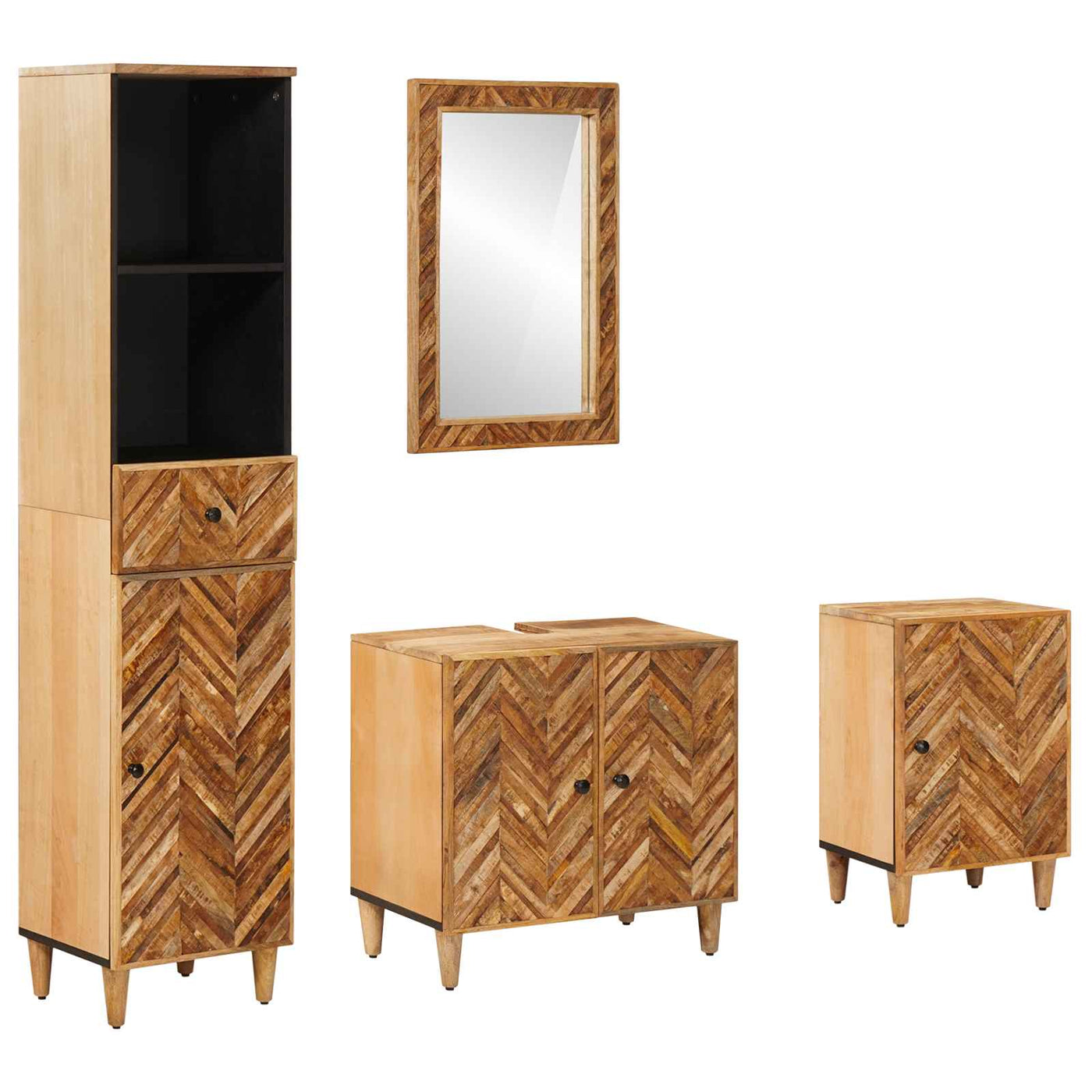 vidaXL Ensemble de Meubles de Salle de Bain avec tiroir 4 pcs
