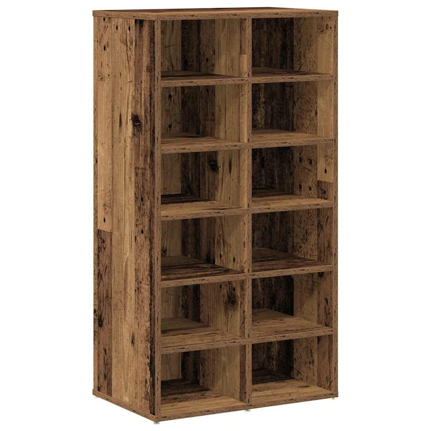 Schoenenrek 54X34X100,5 Cm Bewerkt Hout Kleurig Oud Hout