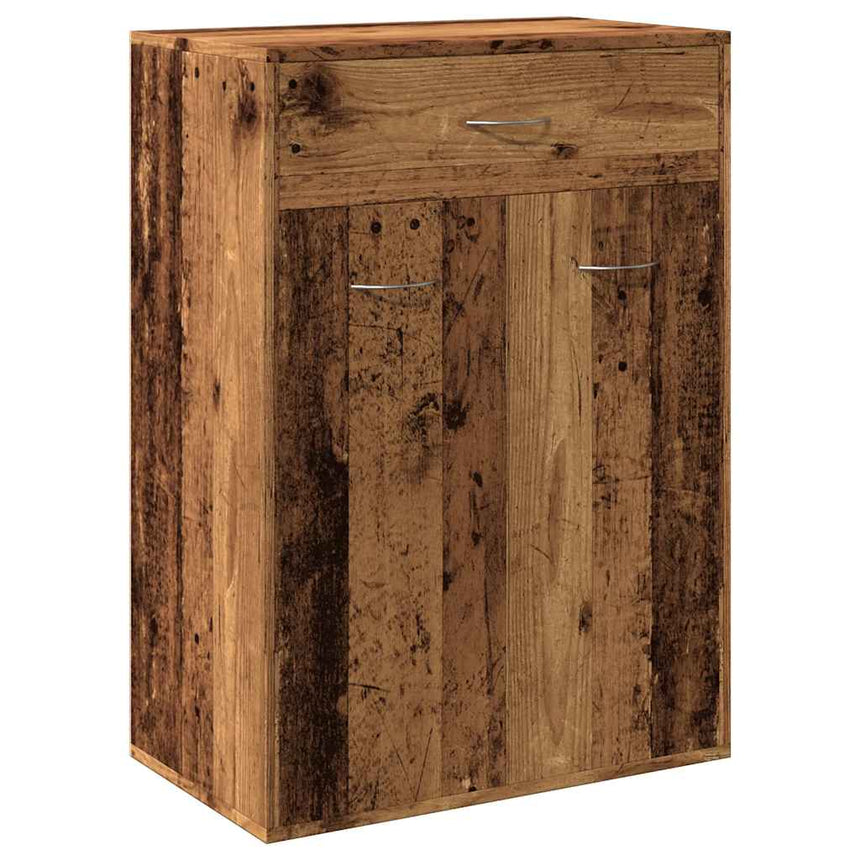Schoenenkast 60X35X84 Cm Bewerkt Hout Kleurig Oud Hout