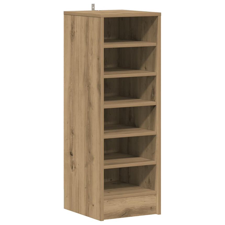 Schoenenkast 32X35X92 Cm Bewerkt Hout Artisanaal Eikenkleur
