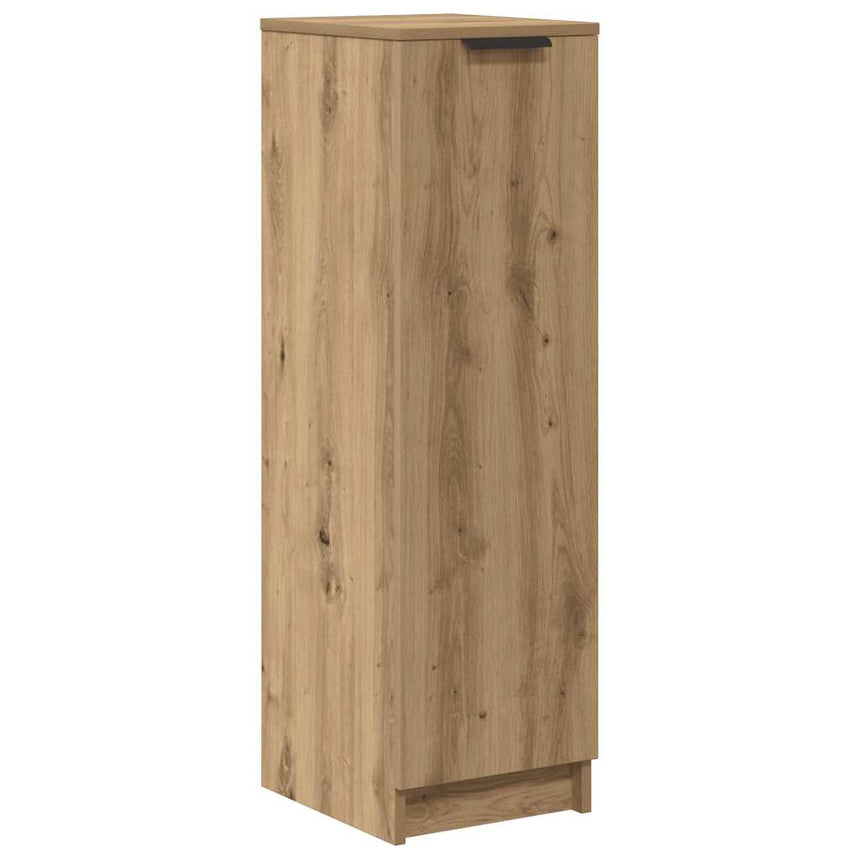 Schoenenkast 29,5X35X100,5 Cm Bewerkt Hout Artisanaal Eiken Artisanaal Eikenkleurig